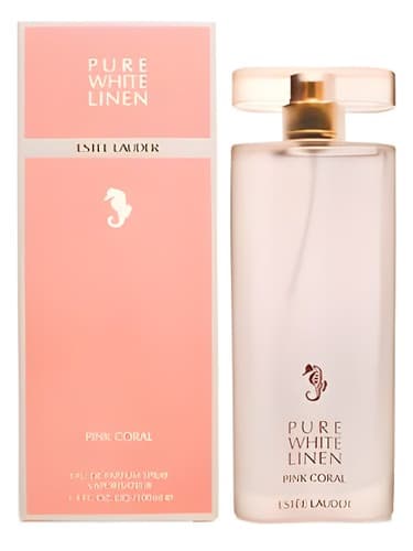 Pure White Linen Pink Coral